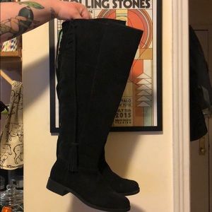 Genuine Over the Knee Suede Boots